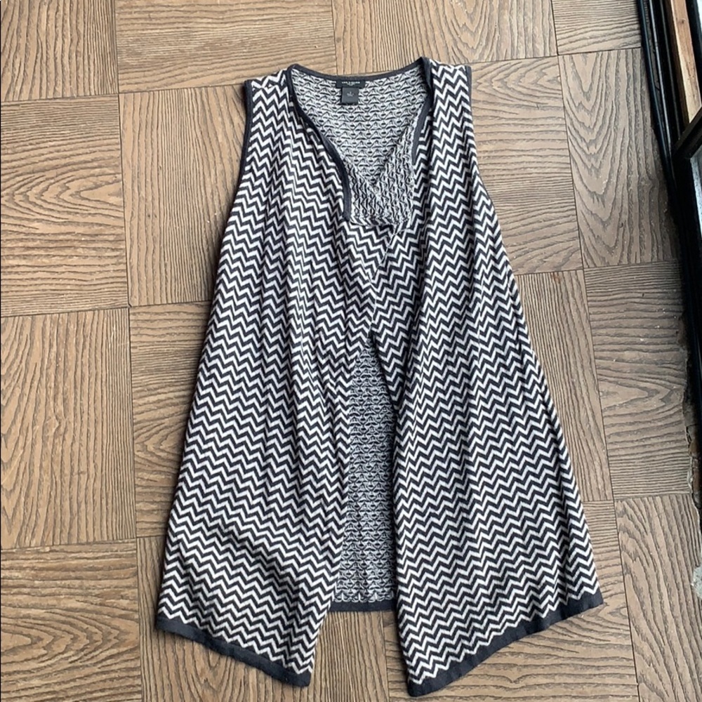 NEW ANN TAYLOR Gray Cream cardigan